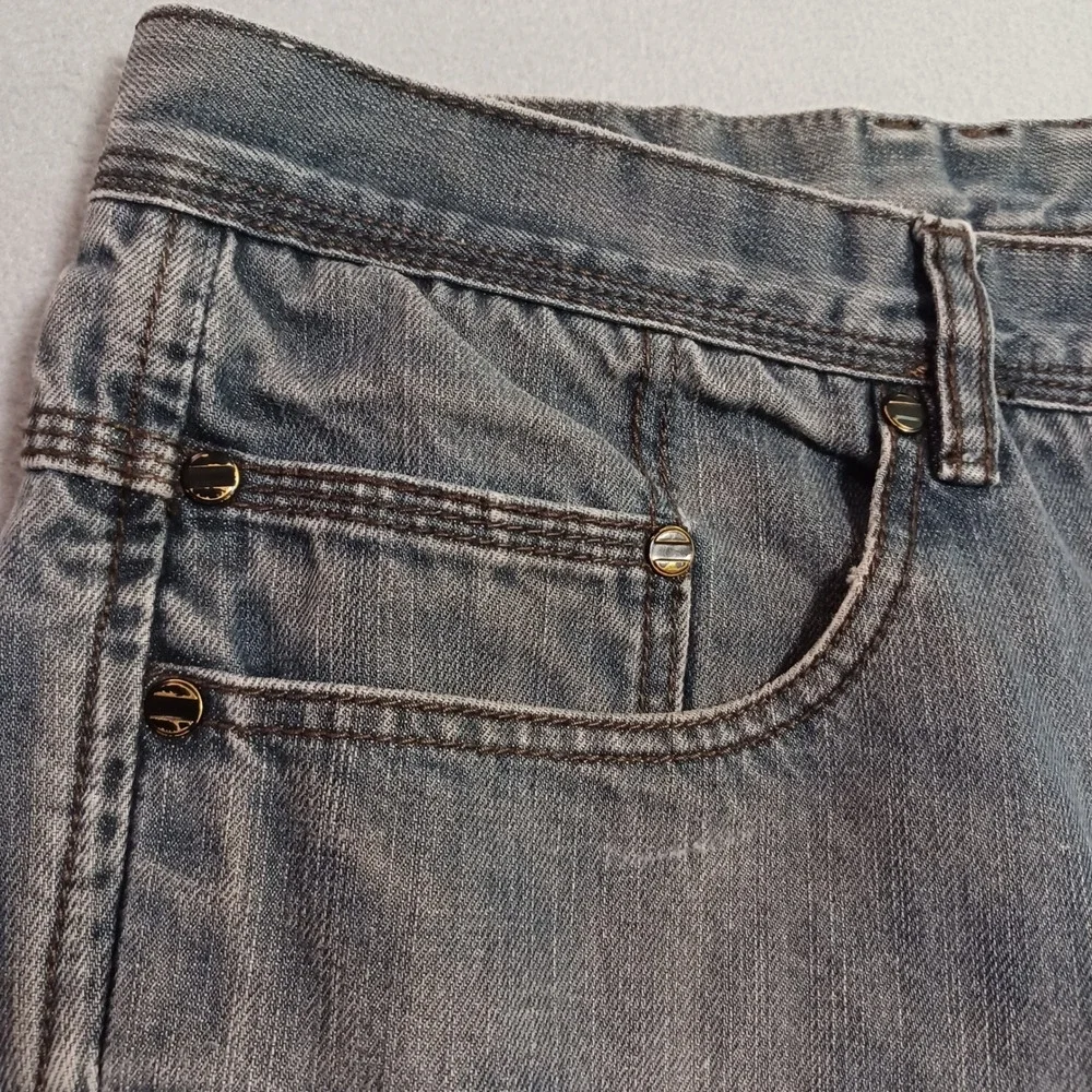 Comune Mens Slim Straight Leg Jeans Faded Grey Denim Size 32x30 Streetwear